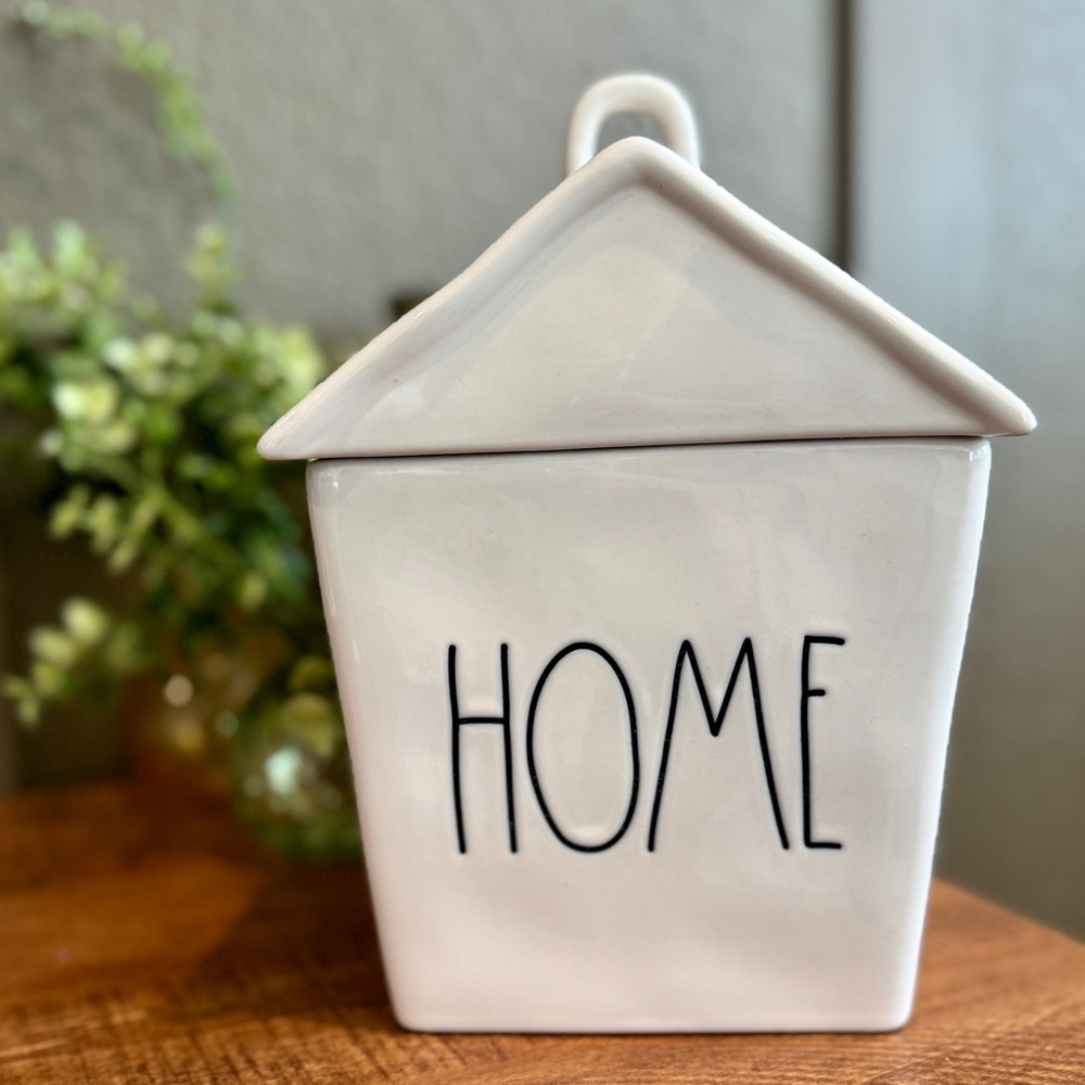 Rae Dunn White 'Home' Ceramic Canister